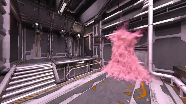 作業通路　3DCGレンダリング