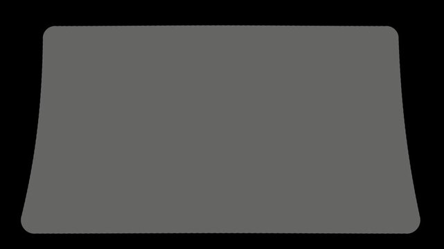 Rotating Grey Blank Signboard and Metal Plate Animation Loop on Black Background. Cinematic 3D Render of a Smooth Spinning Rectangular Panel Mockup for Logo, Text, or Advertising Display Overlay.