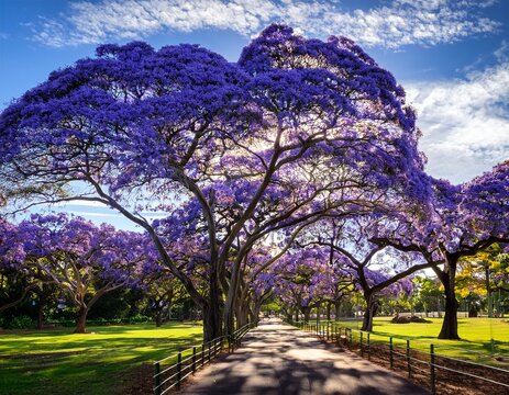 jacaranda in the royal botanic gardens melbourne