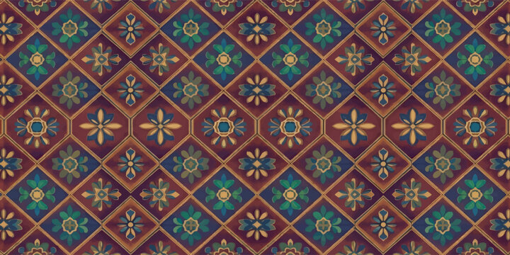 Carpet Texture Vector Seamless Ornamental Pattern Design