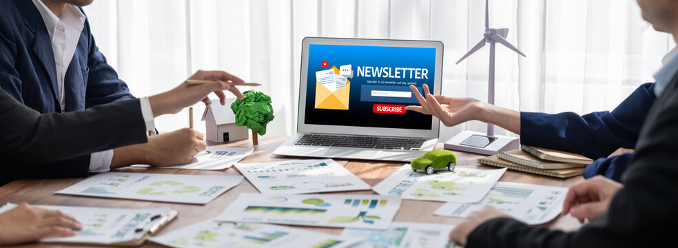 newsletter signup page on computer for customer to subscribe brisk newsletter update information to subscriber