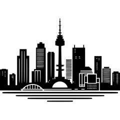 Fototapeta premium Seoul Skyline Icon
