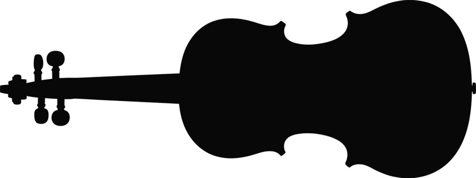 Acoustic guitar silhouette musical instrument classic string music vector illustration isolated on white background design element for art