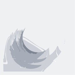 Fototapeta premium Abstract watercolor brush stroke painting of a powerful ocean wave crashing with dynamic motion and fluid texture
