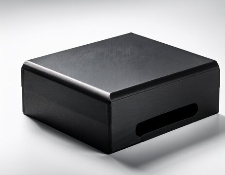 a new pristine matte black composite plyometric jump box 20 24 inches with sharp edges centrally isolated on a pure transparent studio background with shadowless even lighting commercial