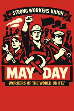 Strong Workers Union May Day Design