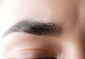 Obraz premium close-up of human eyebrow and eye