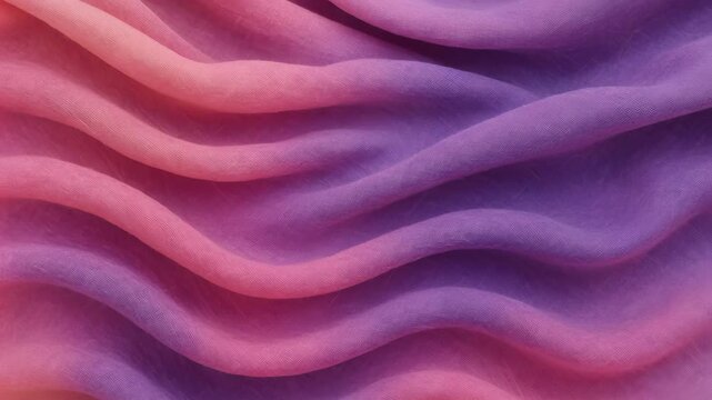 Vibrant textile waves: The soft folds of a textile ripple across the frame, showcasing a mesmerizing gradient of colors. The play of light and shadow creates an elegant, textured effect.