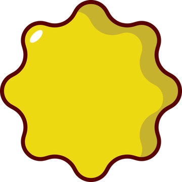 Bright Yellow Starburst Shape Graphic