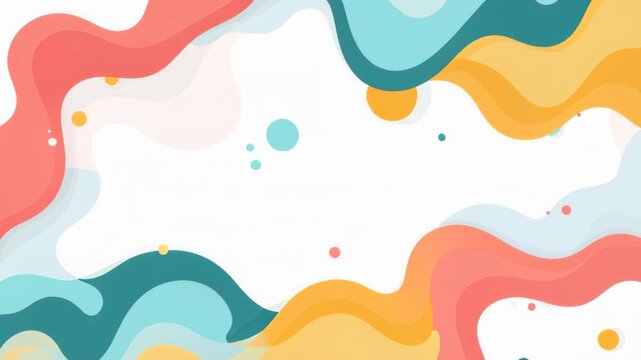 Fluid Abstract Shapes Background: A vibrant, artistic composition of flowing, curved shapes in a variety of soft pastel colors, creating a dynamic and visually engaging backdrop.