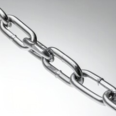 Fototapeta premium Close-up of a gleaming metallic chain against a gradient background
