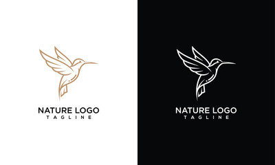Obraz premium Elegant Hummingbird Logo Design for Nature Brands