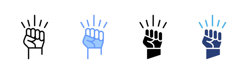 Obraz premium Empower icon set multiple style collection
