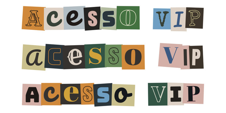 Acesso VIP em estilo de carta de resgate para eventos exclusivos e festas