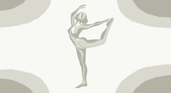 Woman doing yoga in studio.