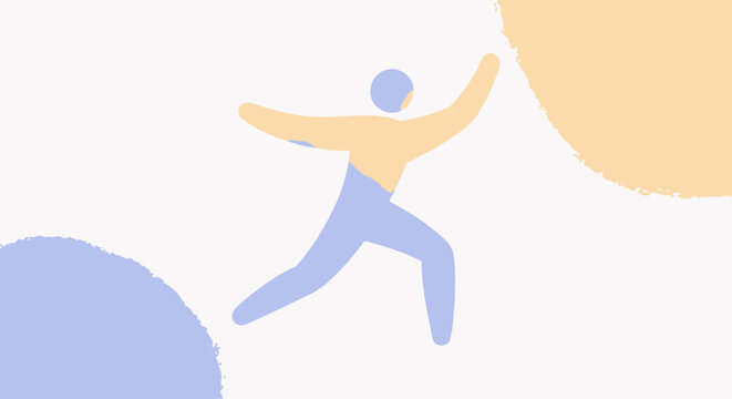 Person jumping in mid air motion.