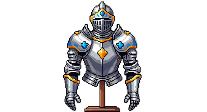 Detailed Medieval Knight Armor Set Displayed.