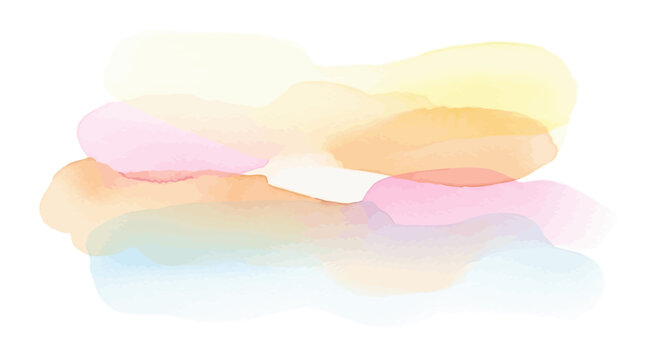 Soft Watercolor Brush Strokes Abstract Background, Pastel Colors, Gentle Texture