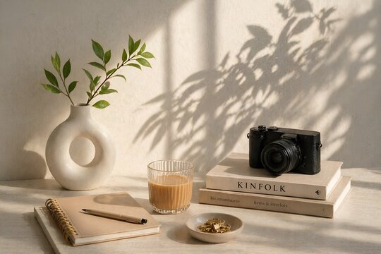 photo of the object with a soft background, accompanied by adequate decoration as a complement