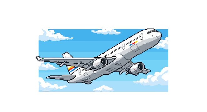 Modern Commercial Airliner Ascending in the Sky.