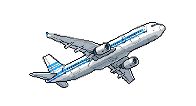 Modern Passenger Jet Airplane Flying High in the Sky.