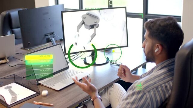 Engineer monitoring screens, HUD appearing, readout rising to 280 kph confirming robotics