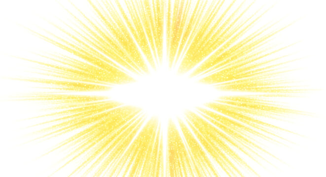 Abstract yellow sunburst light effect