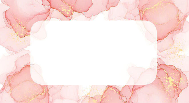 Pink marble alcohol ink background
