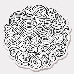 Fototapeta premium Abstract Swirls and Waves Pattern