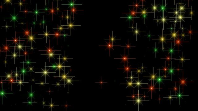 High quality 4K video background featuring shimmering rainbow colored stage lights with professional lens flare effects. Ideal for concerts, events, and cinematic backdrops.