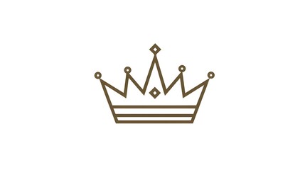 Fototapeta premium golden crown isolated on white