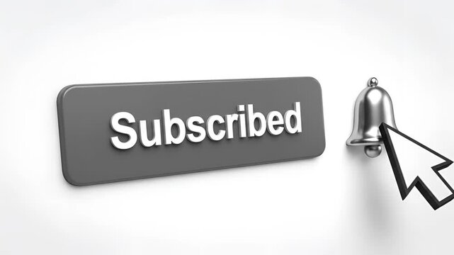 Clicking Subscribe Button and Notification Bell Animation.