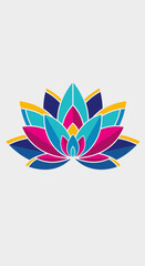 Obraz premium Colorful Lotus Flower Graphic Design Element.