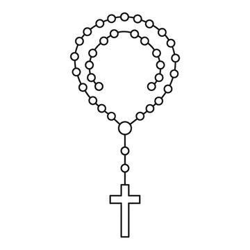 Rosary beads with cross pendant.
