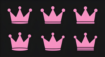 pink princess crown, royal tiara graphic, cute crown icon, decorative princess tiara, fairy tale crown, feminine royal design, queen crown illustration, elegant pink tiara, cartoon princess crown, gir © mrpixel
