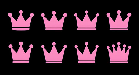 pink princess crown, royal tiara graphic, cute crown icon, decorative princess tiara, fairy tale crown, feminine royal design, queen crown illustration, elegant pink tiara, cartoon princess crown, gir © mrpixel