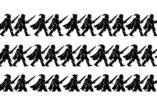 Silhouette vector design for of fighters