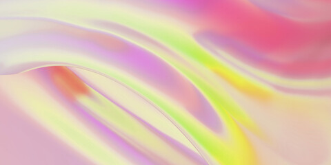 Obraz premium Colorful Abstract of Fluid Motion: Evoking a sense of dynamic flow, a vibrant display of colors and soft gradients swirls and blends creating a captivating visual experience. 