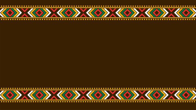 decorative tribal frame with brown background