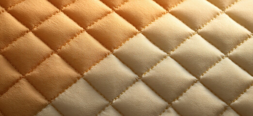 Naklejka premium A close-up photograph displays a luxurious quilted pattern with a stylish aesthetic, the texture evokes a sense of comfort and sophistication.
