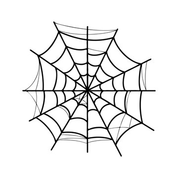 Symmetrical spider web illustration for halloween decoration and spooky design