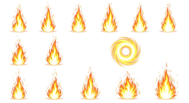 Collection of fire flame sprites