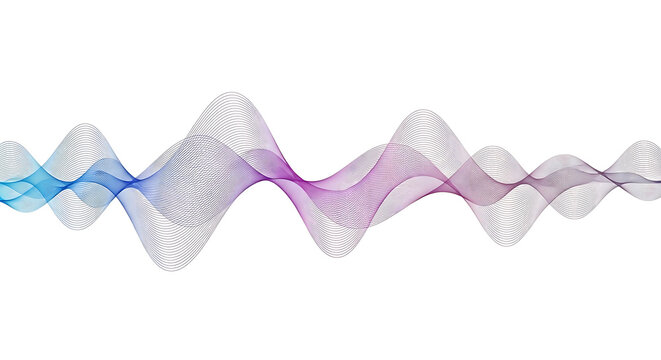 Abstract colorful digital wave sound signal