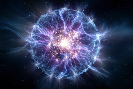 Vibrant Electric Plasma Energy Ball Lighting.