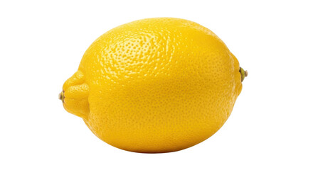 Single bright yellow lemon with textured peel against black background citrus fruit