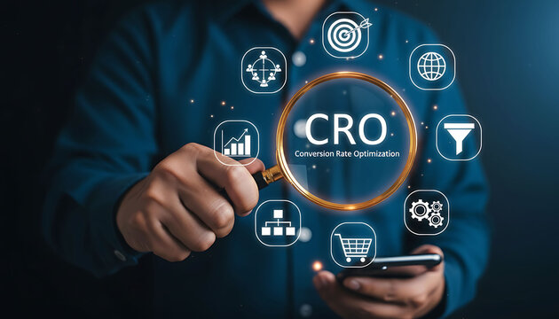 CRO Conversion Rate Optimization Business Marketing Strategy Analysis Concept