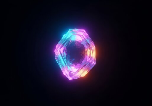 A solitary luminous shard floats suspended within an infinite dark abyss, casting a soft ethereal radiance across the vast silent vacuum, perspective, distant, dreamlike