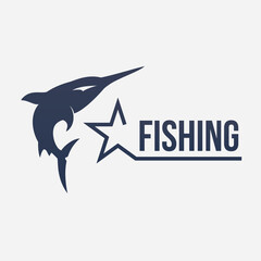 Fototapeta premium Blue Marlin Logo Design Inspiration