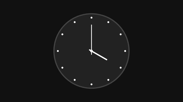 Animated clock hands moving fast backwards.
