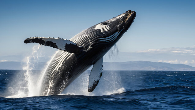 Humpback Whale Breaking Ocean Surface